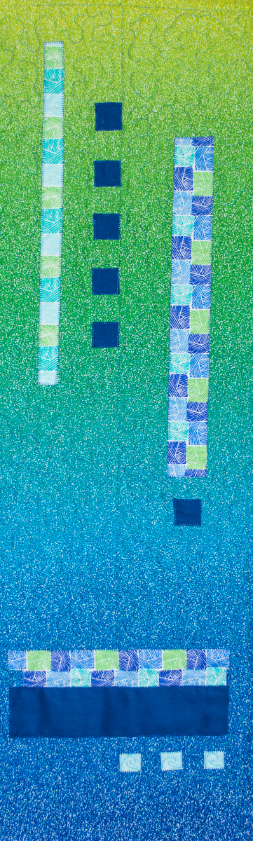 "Study in Blue and Green" 13"x40" $125